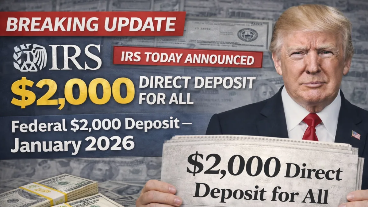 $2,000 IRS Direct Deposit Starts January 2026 — Check If You Qualify